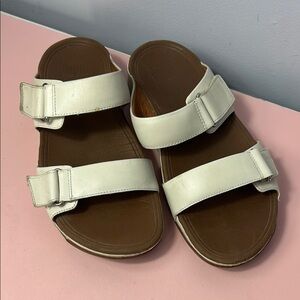 Fitflop White Leather Sandals Women's